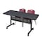 Kobe Rectangle FlipTop Table, 60" W, 29" H, Laminate Top, Gray MKFTM6030GY47BY - alternate 1